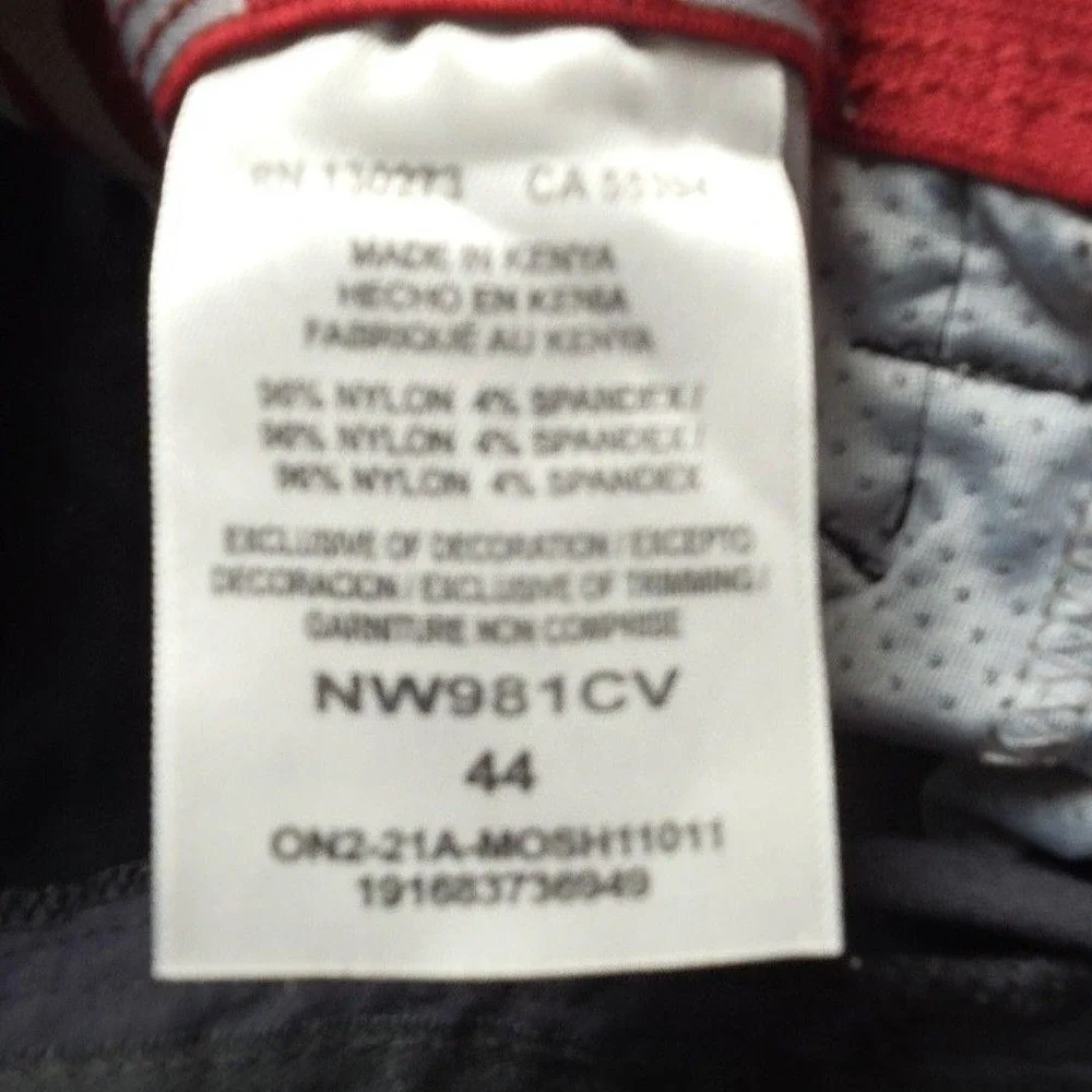 Wrangler Cargo Shorts Mens 44 Black Nylon Microfiber Stretch 10 Inseam Travel